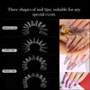 Picture of Beetles Poly Extension Gel Dual Nail Form - 144 Pcs Builder Nail Gel Flat Stiletto Nail Molds Coffin False Nail Tips for Gel Manicure Nail Art Design Salon DIY at Home