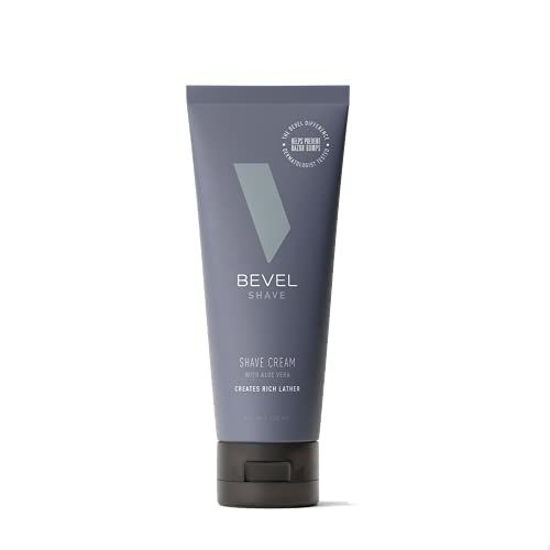 Picture of Bevel Shaving Cream for Men, Moisturizing Shave Cream with Aloe Vera and Vitamin E to Soothe Skin and Prevent Razor Bumps, 4 Fl Oz