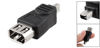 Picture of uxcell Firewire IEEE 1394 6P Male to 4P Male Adapters Convertor Black Silver Tone