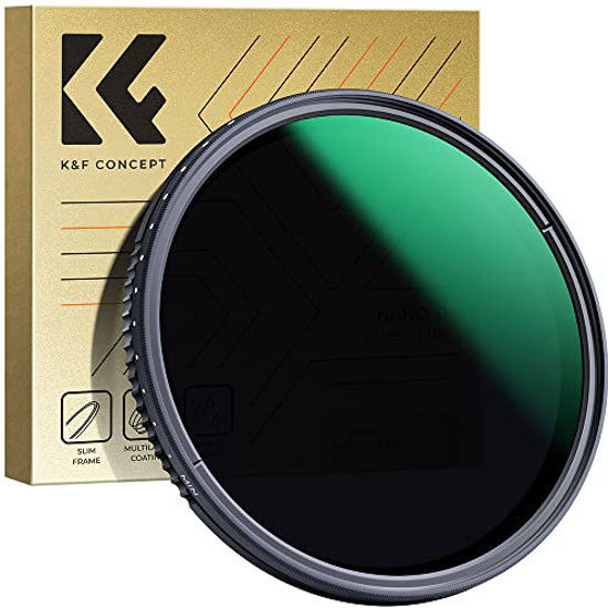 Picture of K&F Concept 52mm Variable Neutral Density Lens Filter ND8-ND2000 (3-11stop) Waterproof Adjustable ND Lens Filter with 24 Multi-Layer Coatings for Camera Lens (D-Series)