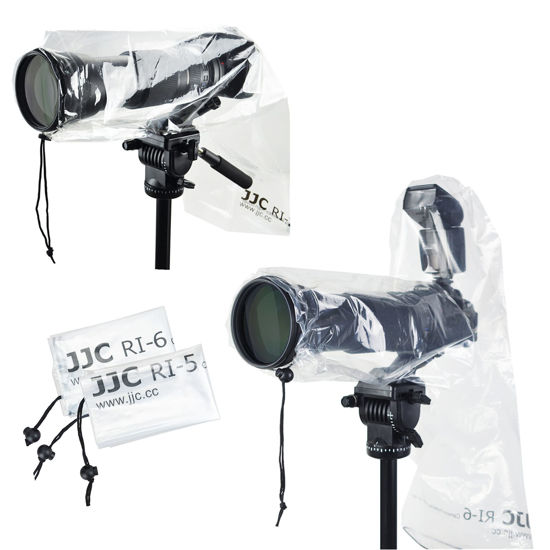 Picture of 1+1 Camera Lens Rain Cover Raincoat Without/With Flash for Canon EOS 4000D 90D 80D 77D 70D 5D 6D 7D Rebel T8i T7i T7 T6i T6 T5i Nikon D500 D610 D750 D800 D7500 D7200 D5600 D3500 D3400 Sony A7R A7S A7C