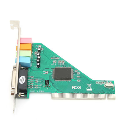 Picture of 120dB PCI Sound Card, 4 Channel Surround Sound Sound Card, Full Duplex Playback, Support 3D/A3D/DLS/EAX/SPDIF/OUT, for Win 98/2000/XP/NT