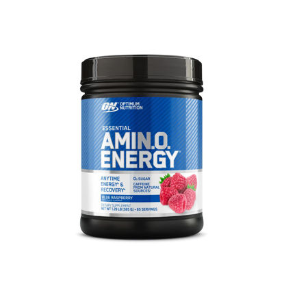 Picture of Optimum Nutrition Amino Energy - Pre Workout with Green Tea, BCAA, Amino Acids, Keto Friendly, Green Coffee Extract, Energy Powder - Blue Raspberry, 65 Servings (Packaging May Vary)