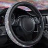 Picture of CAR PASS Diamond Black Leather Steering Wheel Cover, with Bling Crystal Rhinestones Universal Fit 14"1/2-15" Crystal Glitter for Women Sparkle Girl Fit Suvs,Vans,Sedans,Cars,Trucks, Multicolor Diamond