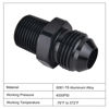 Picture of EVIL ENERGY 10AN Male Flare to 1/2" NPT Pipe Fitting Adapter Aluminum Straight Black 2PCS