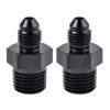 Picture of EVIL ENERGY 4AN Male Flare to 1/4" NPT Pipe Fitting Adapter Aluminum Straight Black 2PCS