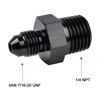 Picture of EVIL ENERGY 4AN Male Flare to 1/4" NPT Pipe Fitting Adapter Aluminum Straight Black 2PCS