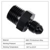 Picture of EVIL ENERGY 4AN Male Flare to 1/4" NPT Pipe Fitting Adapter Aluminum Straight Black 2PCS