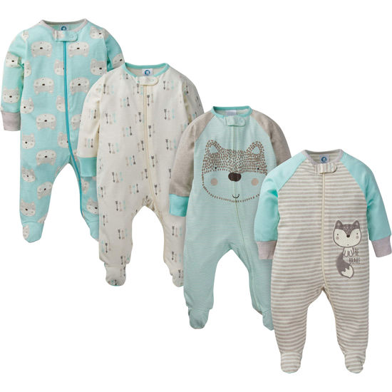 Picture of Gerber Baby Boys' 4 Pack Sleep 'N Play Footie, 6-9 Months