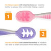 Picture of NumNum Pre-Spoon GOOtensils | Baby Spoon Set (Stage 1 + Stage 2) | BPA Free Silicone Self Feeding Toddler Utensils | For Kids Ages 6 Months+, 3-Pack, 6 Spoons, Frosty Lilac/Rosebud