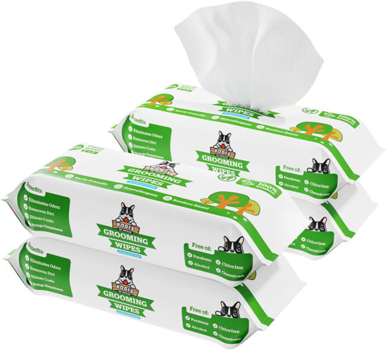 Picture of Pogi's Dog Grooming Wipes - 400 Dog Wipes for Cleaning and Deodorizing - Plant-Based, Hypoallergenic Pet Wipes for Dogs, Puppy Wipes - Quick Bath Dog Wipes for Paws, Butt, & Body - Fragrance Free