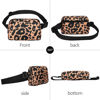 Picture of VOROLO Waist Pack for Running Fanny Pack for Women and Men Crossbody Belt Bag Bum Bag with Adjustable Strap for Hiking Workout Sports Travel Black+Leopard Yellow