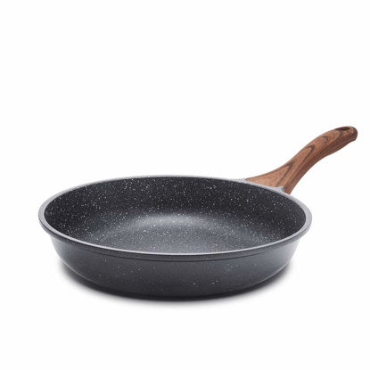 Picture of SENSARTE Nonstick Frying Pan Skillet, Swiss Granite Coating Omelette Pan, Healthy Stone Cookware Chef's Pan, PFOA Free (8/9.5/10/11/12.5 Inch) (11 Inch)