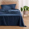 Picture of Bedsure Cooling Sheets Set, Rayon Made from Bamboo, Twin Sheets for Hot Sleeper, Deep Pocket Up to 16", Hotel Luxury Silky Soft Breathable Bedding Sheets & Pillowcases, Navy