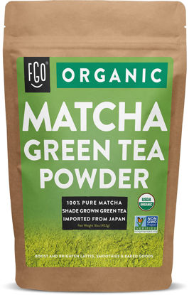 Picture of Organic Matcha Green Tea Powder | Baking, Lattes, Smoothies | Japanese Culinary Grade | 16oz (1 Pound) | by FGO