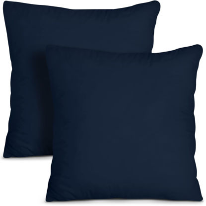 Picture of Utopia Bedding Throw Pillows Insert (Pack of 2, Navy) - 18 x 18 Inches Bed and Couch Pillows - Indoor Decorative Pillows