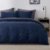 Picture of Bedsure Navy Blue Duvet Cover King Size - Soft Brushed Microfiber Duvet Cover for Kids with Zipper Closure, 3 Pieces, Include 1 Duvet Cover (104"x90") & 2 Pillow Shams, NO Comforter