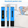 Picture of PH Meter for Water Hydroponics Digital PH Tester Pen 0.01 High Accuracy Pocket Size with 0-14 PH Measurement Range for Household Drinking, Pool and Aquarium (Blue)