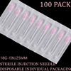 Picture of 100Pack 18Ga 1Inch/25mm Disposable Dispensing Lab Supplies Individually Sealed Packaging