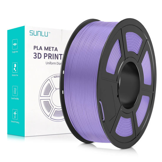 Picture of SUNLU 3D Printer Filament, Neatly Wound PLA Meta Filament 1.75mm, Toughness, Highly Fluid, Fast Printing for 3D Printer, Dimensional Accuracy +/- 0.02 mm (2.2lbs), 330 Meters, 1 KG Spool, Taro Purple