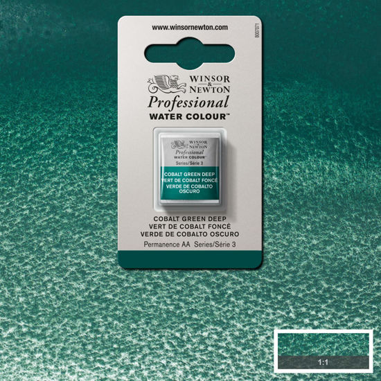 Picture of Winsor & Newton Professional Watercolor, Half Pan, Cobalt Green Deep