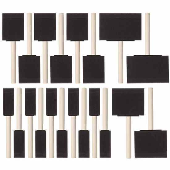 Bates- Foam Paint Brushes, Sponge Brushes, Sponge Paint Brush, Foam Brushes,  Foam Brushes for Painting, Foam Brushes for Staining, Paint Sponges, Foam  Brushes for Mod Podge (Assorted) 