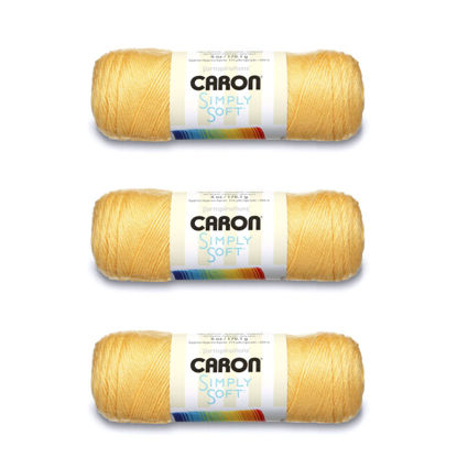 Picture of Caron Simply Soft Sunshine Yarn - 3 Pack of 170g/6oz - Acrylic - 4 Medium (Worsted) - 315 Yards - Knitting/Crochet