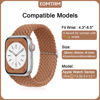 Picture of EOMTAM 5 Pack Braided Stretchy Adjustable Straps Compatible for Apple Watch Band 38mm 40mm 41mm 42mm 44mm 45mm 49mm for Women Men ,Sport Elastic Nylon Cloth Wristbands for iWatch Series Ultra 8 SE 7 6 5 4 3(Brown,38)