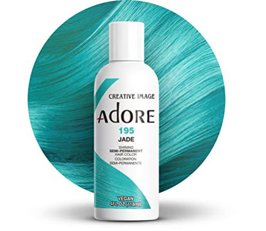 Picture of Adore Semi Permanent Hair Color - Vegan and Cruelty-Free Hair Dye - 4 Fl Oz - 195 Jade (Pack of 3)