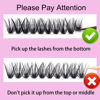 Picture of DIY Eyelash Extension 40D Clusters Lashes D Curl Individual Lashes Clusters Extensions Natural Look 3D Effect Black Individual False Eyelashes 120pcs (40D-0.07D, 16mm)