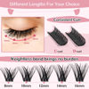 Picture of Cluster Lashes 72 Pcs Lash Clusters DIY Eyelash Extension Individual Lashes D-14mm Thin Band Easy to Apply at home Lashes (Adore, D-14mm)