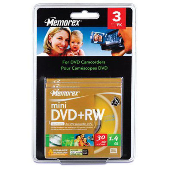 Picture of Imation 4x DVD+RW Media - 1.4GB - 80mm Mini - 3 Pack Blister Pack