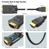 Picture of BENFEI HDMI to VGA 6 Feet Cable, Uni-Directional HDMI to VGA Cable (Male to Male) Compatible for Computer, Desktop, Laptop, PC, Monitor, Projector, HDTV, Raspberry Pi, Roku, Xbox and More