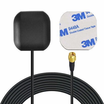 Picture of Bingfu Vehicle Waterproof Active GPS Navigation Antenna with SMA Male Connector for Car Stereo Head Unit GPS Navigation System Module Truck Marine Boat GPS Tracker Locator Real Time Tracking