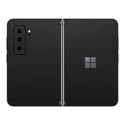 Picture of SopiGuard Sticker Skin for 2021 Microsoft Surface Duo 2 2nd Gen Edge-to-Edge Front and Rear Panels Vinyl Decal (Matte Black)