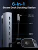 Picture of JSAUX Docking Station Compatible with Steam Deck, 6-in-1 Steam Deck Dock with HDMI 2.0 4K@60Hz, Gigabit Ethernet, 3 USB-A 3.0 and 100W USB-C Charging Port Compatible with ROG Ally/Steam Deck-HB0603