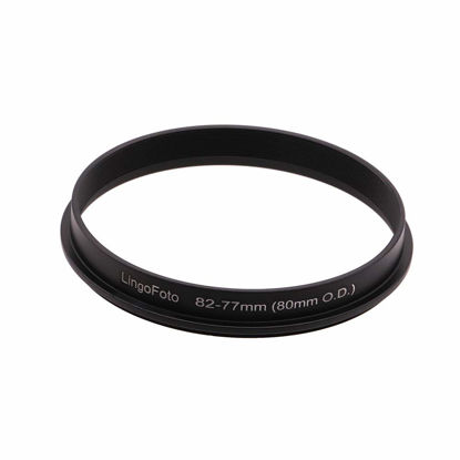 Picture of Front Step Up Ring 82 mm to 80mm Lens Matte Box Adapter O.D, 82mm Lens Adapter Ring to 77mm Lens Filters/Lens Cap LingoFoto (82-77mm)