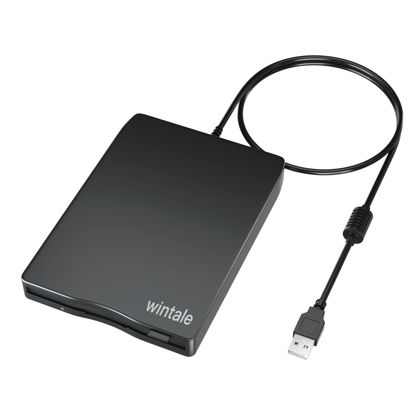 Picture of wintale USB Floopy Drive,Portable 3.5" USB External Floppy Disk Drive,Slim Plug and Play 1.44 MB FDD for PC Windows 2000/XP/Vista/7/8/10/11 Mac