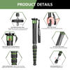 Picture of Manbily Camera Monopod Carbon Fiber Portable Compact Lightweight Travel Monopod with Carrying Bag Walking Stick Handle, Monopod for DSLR Canon Nikon Sony Camera Video Camcorder (Black&Green)