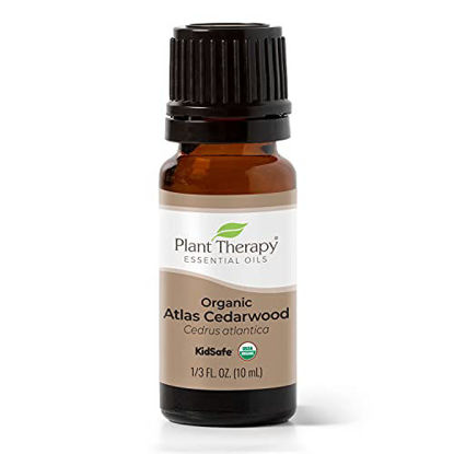 Picture of Plant Therapy Organic Atlas Cedarwood Essential Oil 100% Pure, USDA Certified Organic, Undiluted, Natural Aromatherapy, Therapeutic Grade 10 mL (1/3 oz)