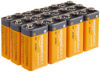 Picture of Amazon Basics 12-Pack 9 Volt Alkaline Performance All-Purpose Batteries, 5-Year Shelf Life, Packaging May Vary