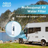 Picture of AQUA CREST RV Water Filter, RV Inline Hose Water Filter, Garden and Camper Water Filter, NSF Certified, Greatly Reduces Chlorine, Bad Taste, Odor, 4 Pack New Label Design