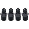 Picture of EVIL ENERGY 8AN Male Flare to 1/2" NPT Pipe Fitting Adapter Aluminum Straight Black 4PCS