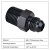 Picture of EVIL ENERGY 8AN Male Flare to 1/2" NPT Pipe Fitting Adapter Aluminum Straight Black 4PCS