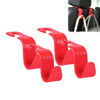 Picture of Amooca Car Seat Headrest Hook 4 Pack Hanger Universal Vehicle Car Storage Organizer for Handbag Purse Coat S Type Checkered Red