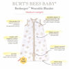 Picture of Burt's Bees Baby Unisex Baby Beekeeper Wearable Blanket, 100% Organic Cotton, Swaddle Transition Sleeping Bag, Quilted Blossom Elephants, Large