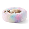 Picture of Bedsure Calming Cat Bed for Indoor Cats - Small Washable Round Cat Bed, Anti Anxiety Fluffy Plush Faux Fur Pet Bed, Fits up to 15 lbs Pets, Multi-Colored, 20 inches