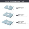 Picture of Bedsure Medium Dog Bed for Medium Dogs - Orthopedic Waterproof Dog Beds with Removable Washable Cover, Egg Crate Foam Pet Bed Mat, Suitable for Dogs Up to 50 lbs, Light Blue