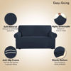 Picture of Easy-Going Stretch Oversized Sofa Slipcover 1-Piece Sofa Cover Furniture Protector Couch Soft with Elastic Bottom for Kids, Polyester Spandex Jacquard Fabric Small Checks Dark Blue