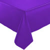 Picture of ZIMPLEWARE Purple Standard Disposable Plastic Party Tablecloth [12-Pack] 54 x 108” Rectangle Table Cover for Indoor & Outdoor Use